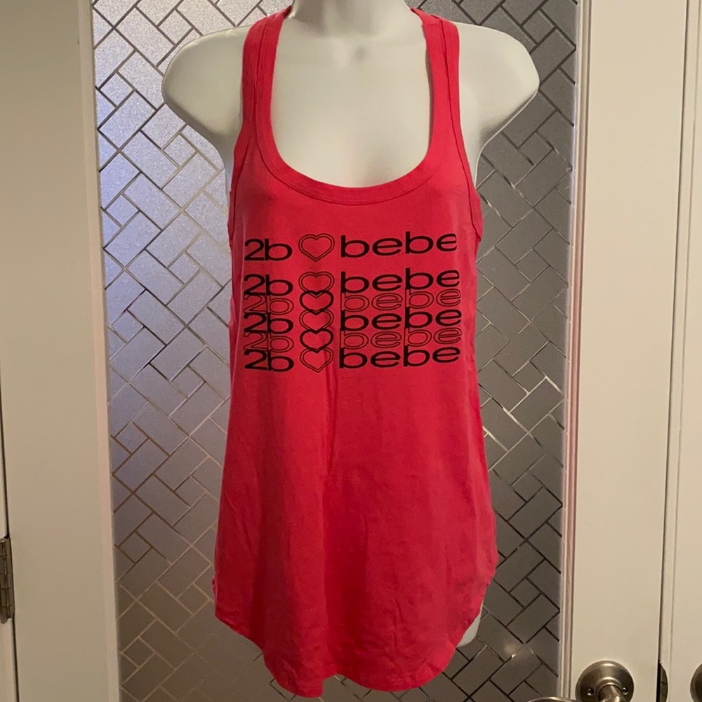 ★NWT★ BEBE Logo Racerback Tank Top